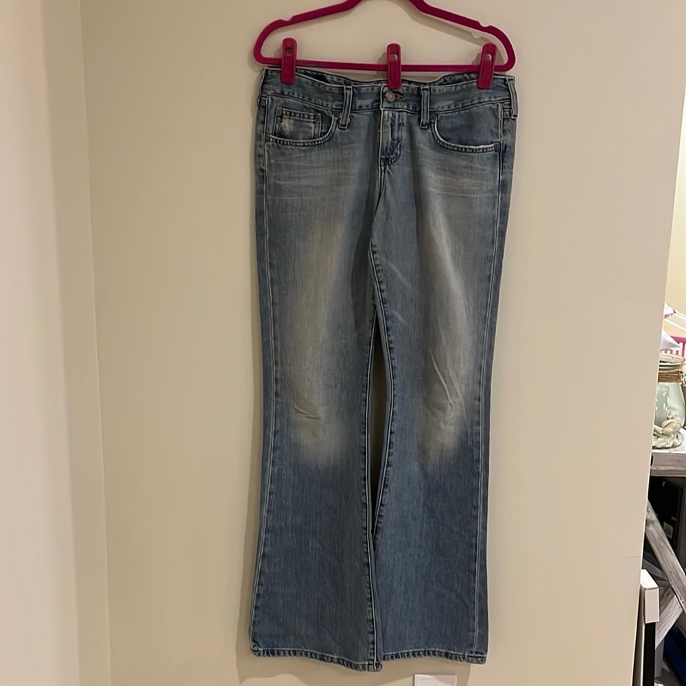 Abercrombie & Fitch Vintage 100% cotton low rise flare jeans from 2004 8 long